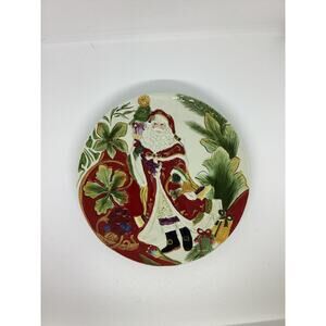Fitz and Floyd 2014 Regal Holiday Santa Accent Plate